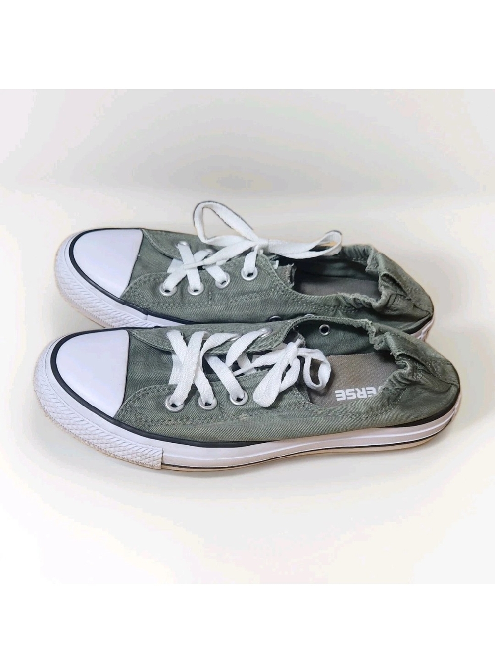 Converse Chuck Taylor All Star Shoreline Slip On Shoes 7 Army Olive Green EUC - Picture 3 of 12